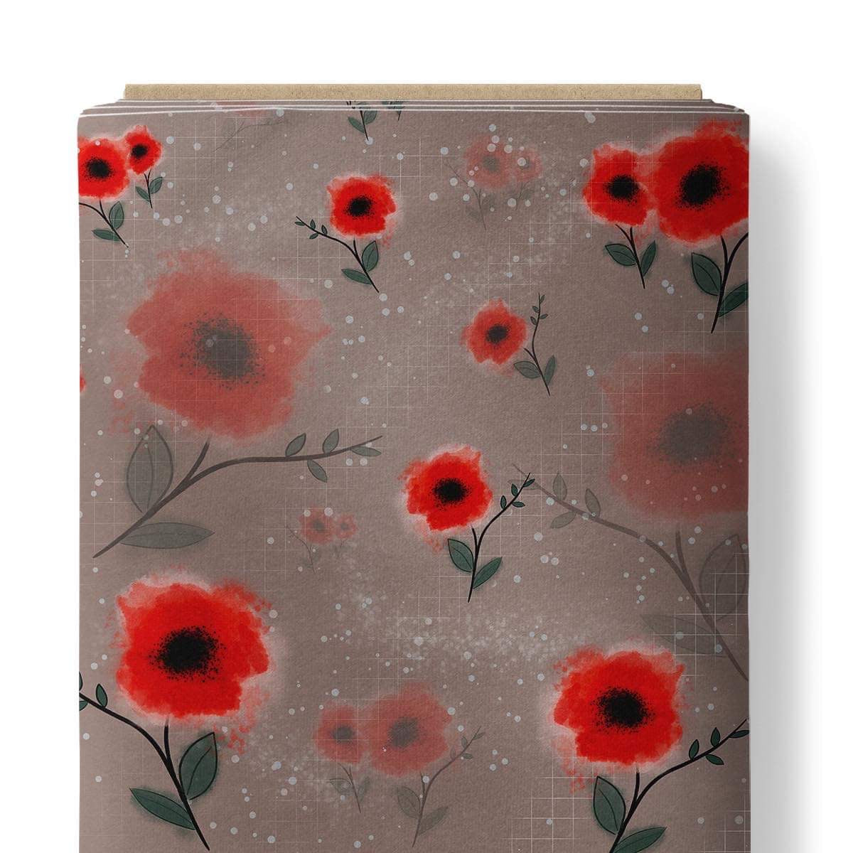 Mohnblumen Stoff Eigenproduktion